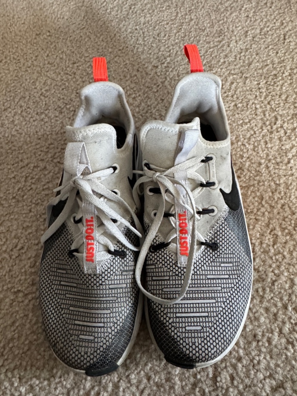Nike women Black, Gray and Orange Athletic Running Shoes
